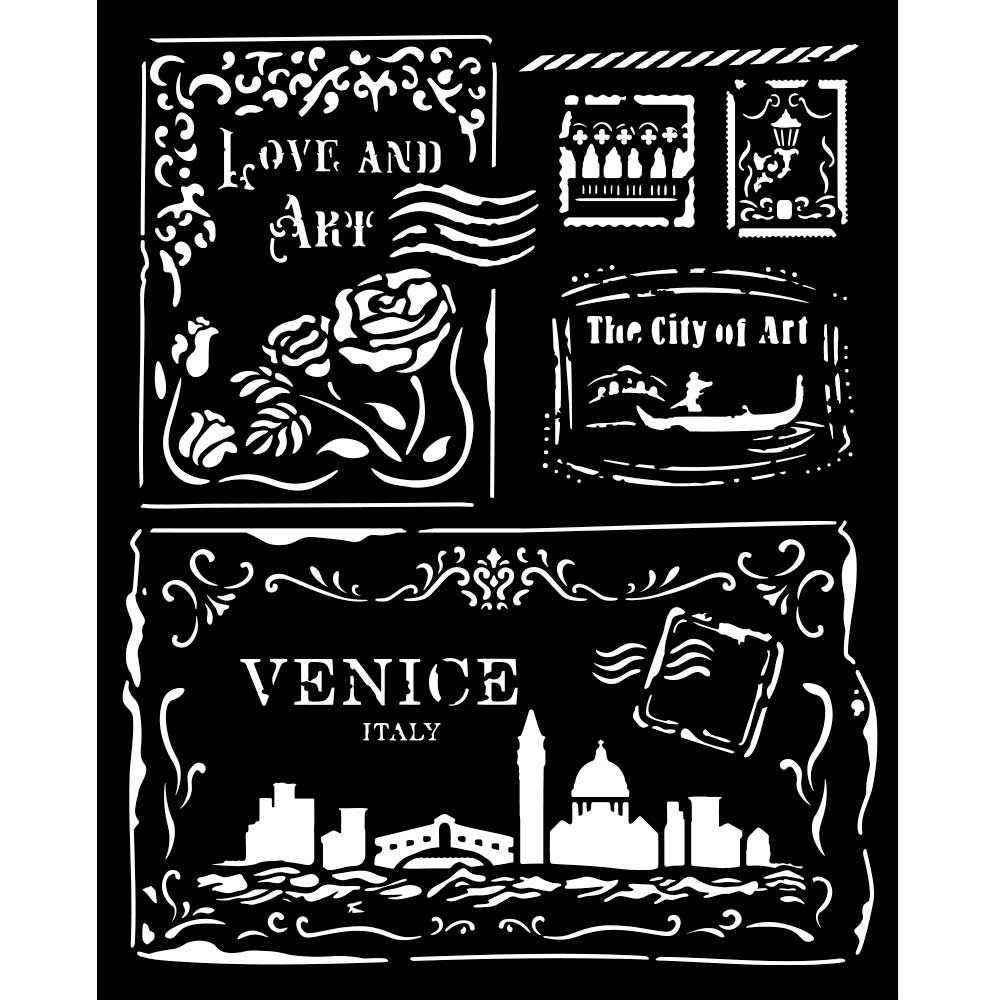 Stencil Selection - Venice City of Art - 13 - Stamperia - Tidformera