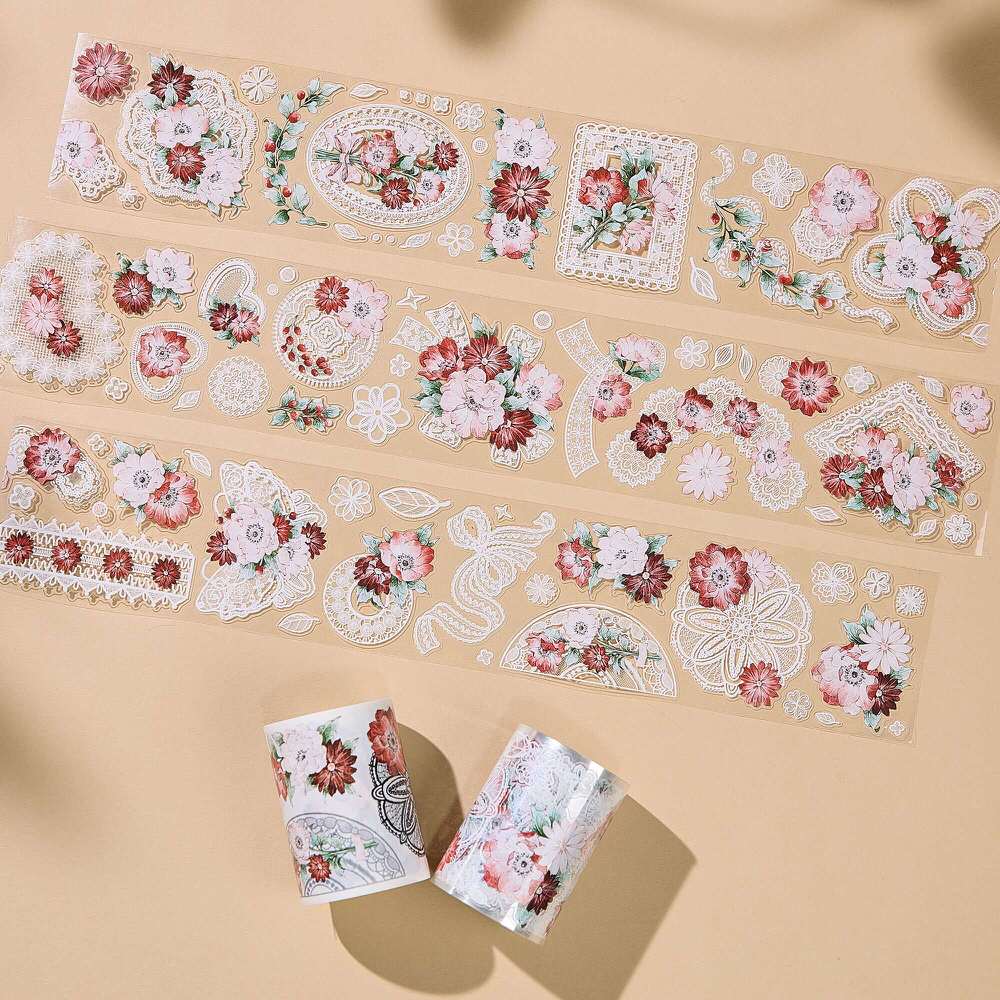 Sticker Pet Tape - Pre-cut - 60 mm - Heirloom Lace - 1 - Washi Tape Shop - Tidformera