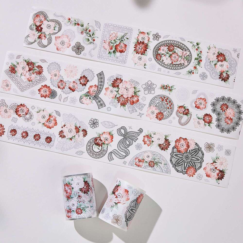 Sticker Pet Tape - Pre-cut - 60 mm - Heirloom Lace - 5 - Washi Tape Shop - Tidformera