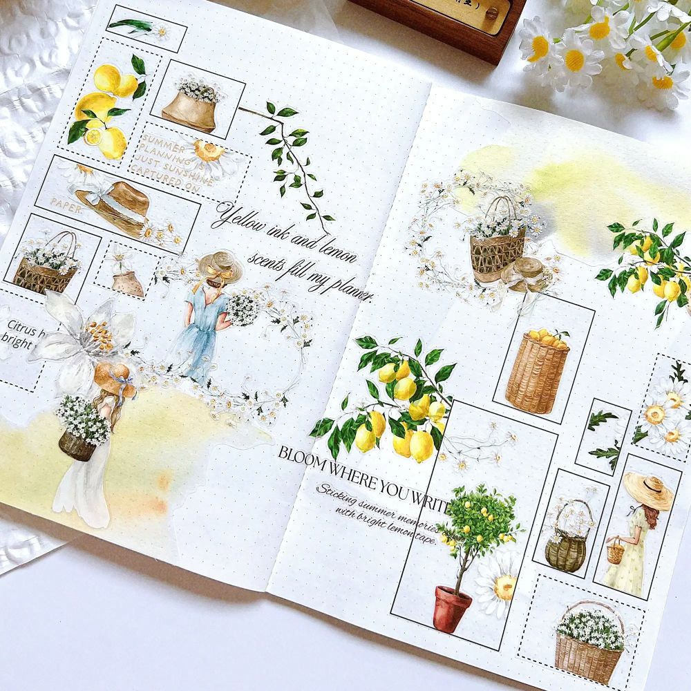 Sticker Pet Tape - Pre-cut - 60 mm - Lemon Breeze - 3 - Washi Tape Shop - Tidformera
