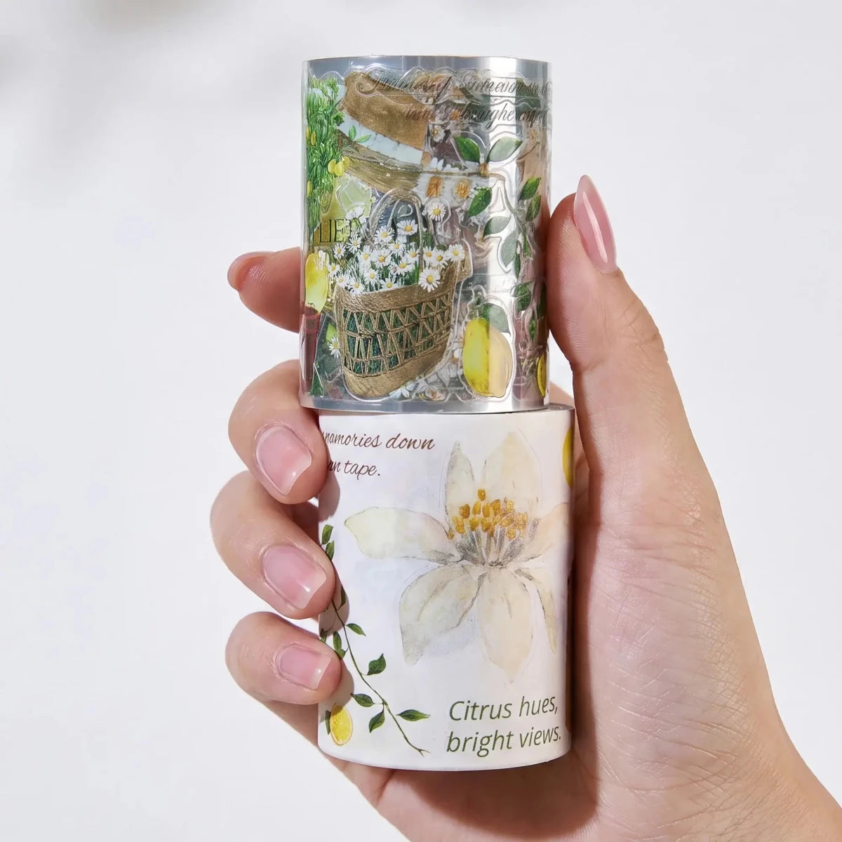 Sticker Pet Tape - Pre-cut - 60 mm - Lemon Breeze - 6 - Washi Tape Shop - Tidformera