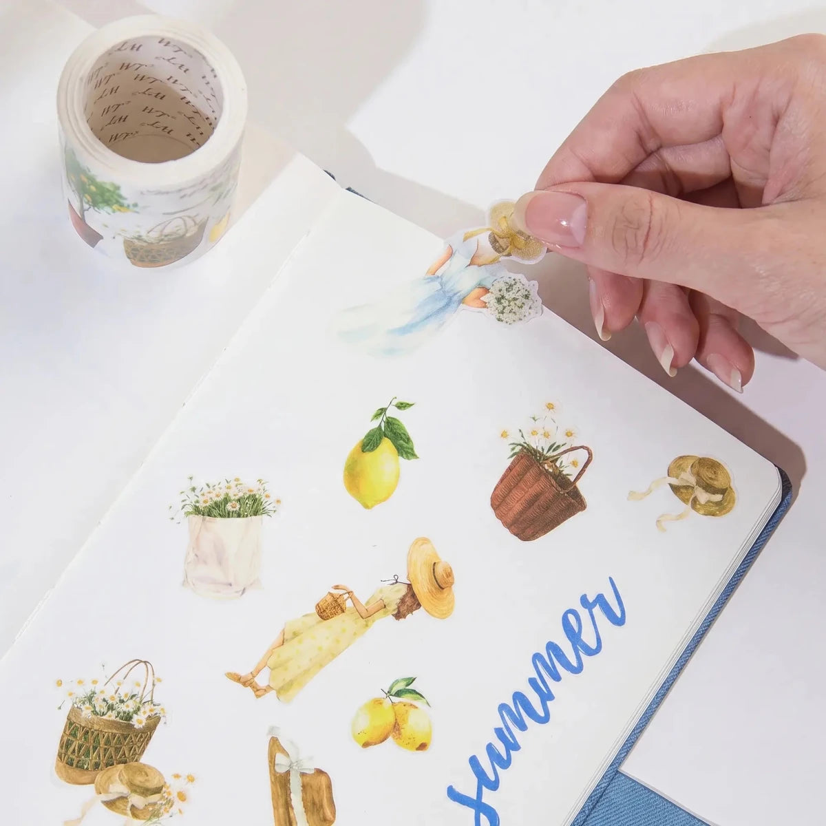 Sticker Pet Tape - Pre-cut - 60 mm - Lemon Breeze - 4 - Washi Tape Shop - Tidformera