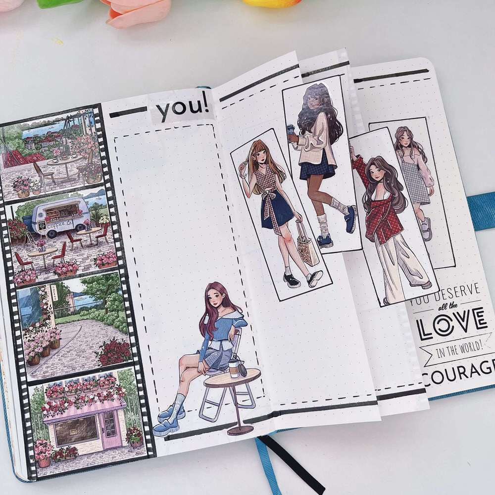 Sticker Pet Tape - Pre-cut 70 mm - Journal Nook - 8 - Washi Tape Shop - Tidformera