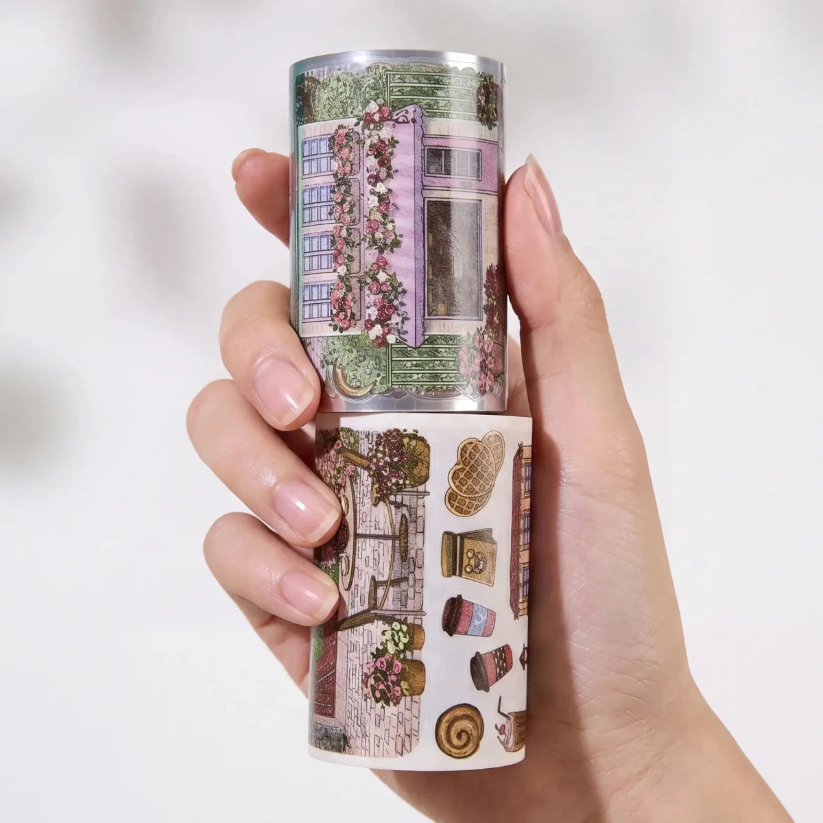 Sticker Pet Tape - Pre-cut 70 mm - Maple Café - 5 - Washi Tape Shop - Tidformera