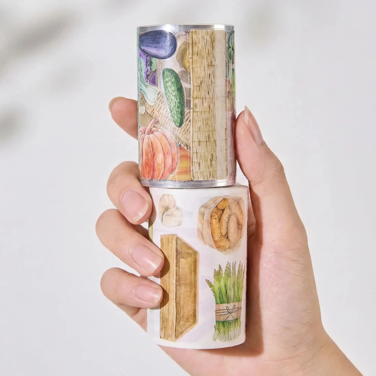 Sticker Pet Tape - Pre-cut 70 mm - Summer Bazaar - 5 - Washi Tape Shop - Tidformera