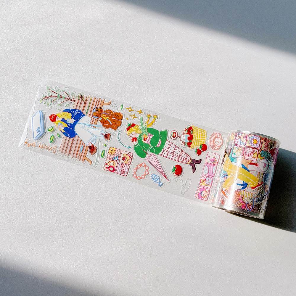 Sticker Pet Tape - Pre-cut - Dopamine Days - 65 mm - 1 - Washi Tape Shop - Tidformera