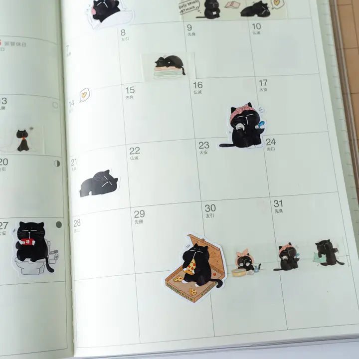 Sticker Sheet - Mocha Cat - Daily Meowments - 4 - CutieSquad - Tidformera