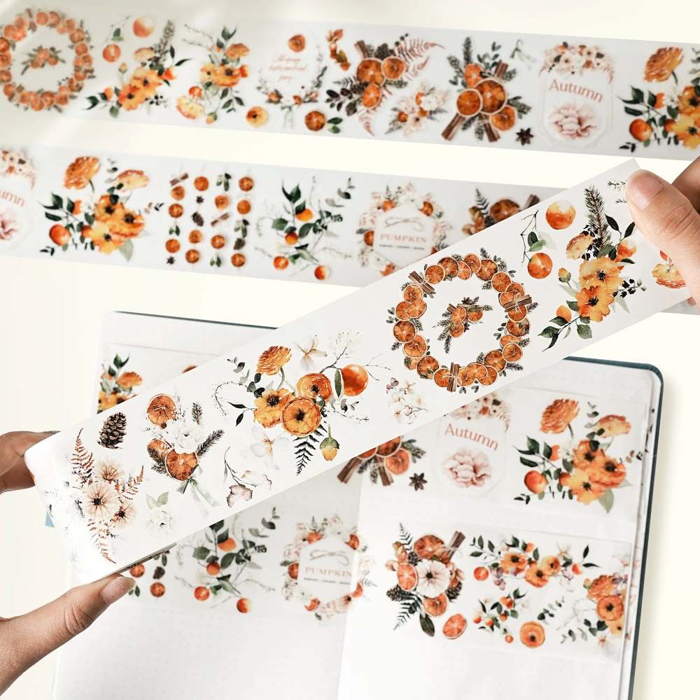 Sticker Washi Tape - Pre - cut - Autumn Spice - 60 mm - 3 - Washi Tape Shop - Tidformera