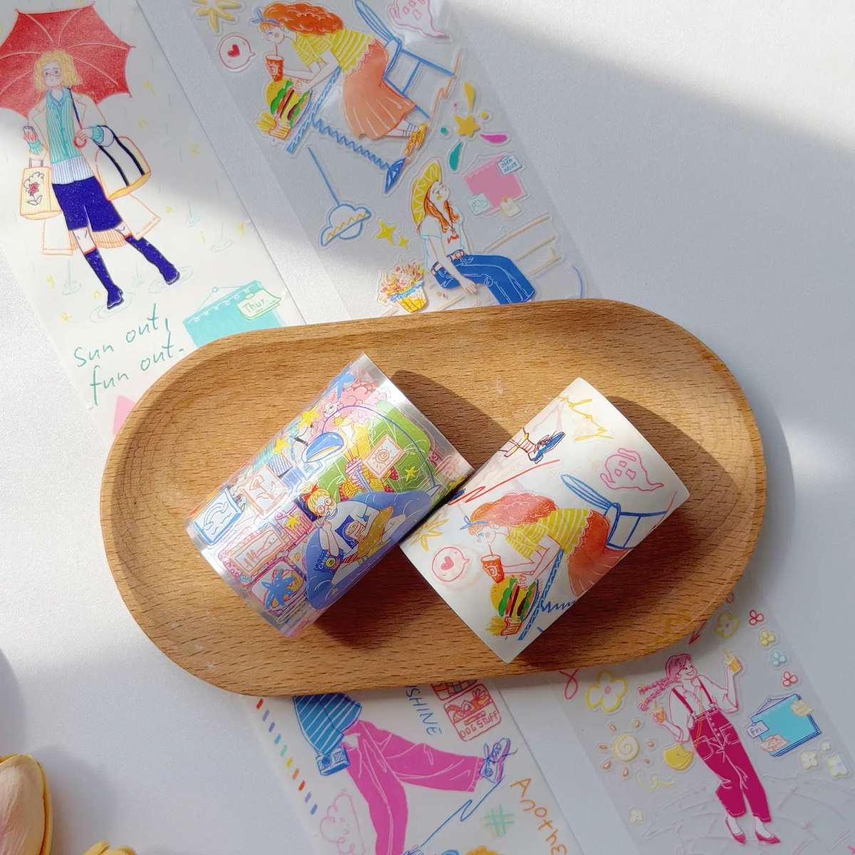 Sticker Washi Tape - Pre-cut - Cloud 9 - 65 mm - 5 - Washi Tape Shop - Tidformera