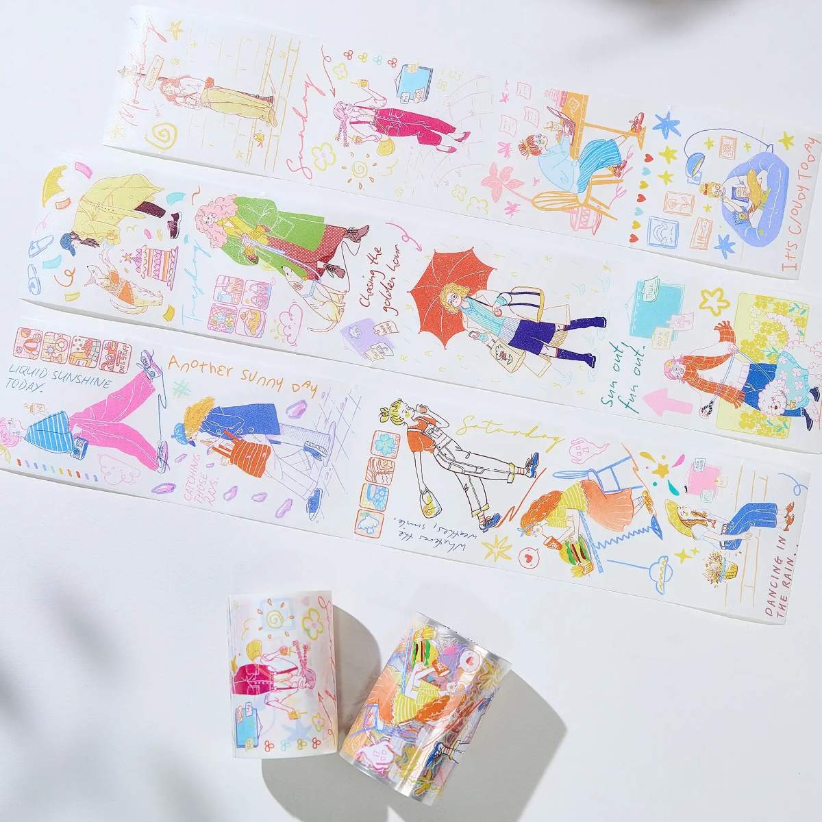 Sticker Washi Tape - Pre-cut - Cloud 9 - 65 mm - 3 - Washi Tape Shop - Tidformera