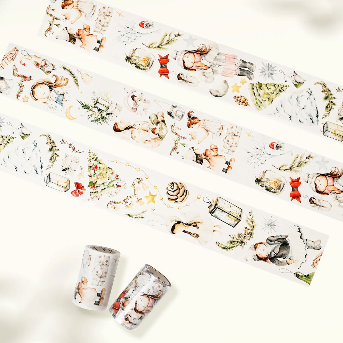 Sticker Washi Tape - Pre - cut - Winter Dreamscape - 70 mm - 3 - Washi Tape Shop - Tidformera