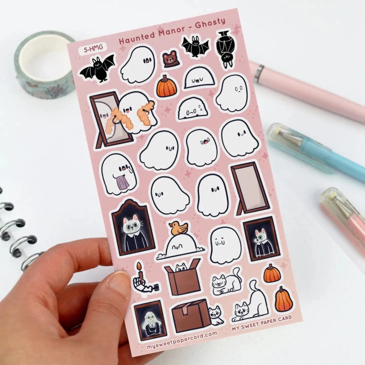 Stickers - Haunted Manor - Ghosty - 2 - My Sweet Paper Card - Tidformera