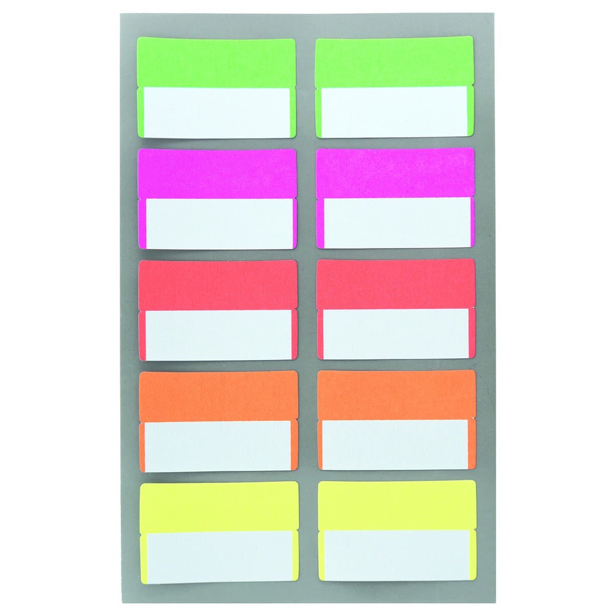 Stickers Index Paper Poetry - Neon från Rico Design. Ett ark med indexflikar med fem olika neonfärger. - Tidformera