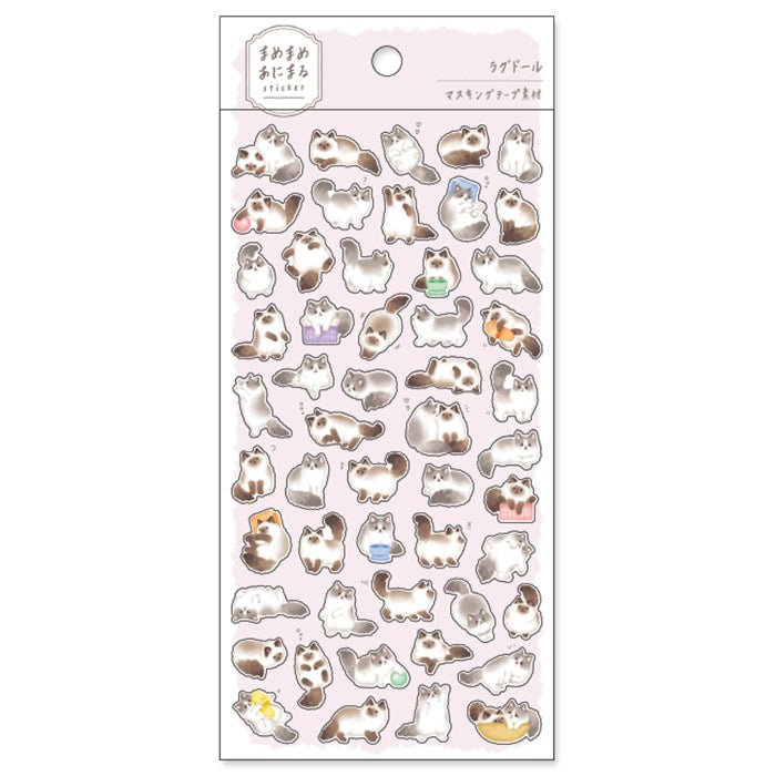 Stickers Mame - Mame - Animal Sticker - Ragdoll från Mind Wave . klistermärkesark med Ragdollkatter. - Tidformera