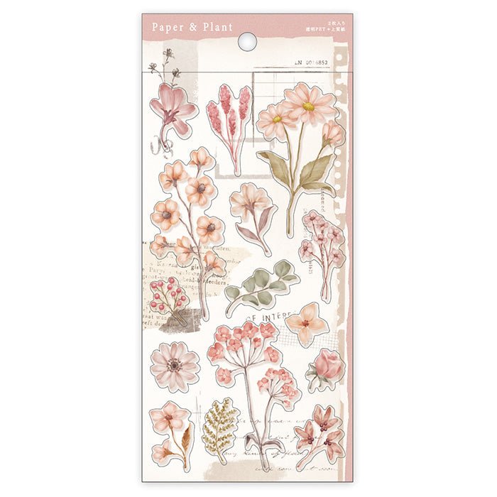 Stickers Paper and Plant Sticker - Pink - 1 - Mind Wave - Tidformera