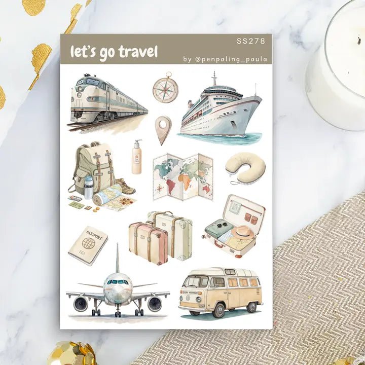 Stickers - Penpaling Paula - Let's Go Travel - 1 - Penpaling Paula - Tidformera