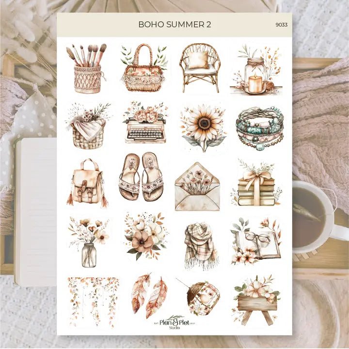 Stickers Plan & Plot Studio Vinyl - Boho summer 2 - 1 - Plan & Plot Studio - Tidformera