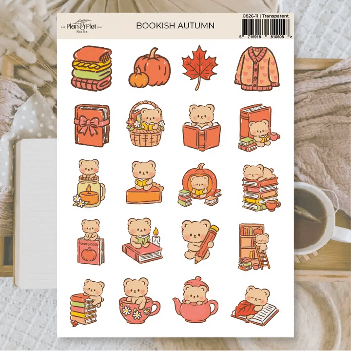 Stickers Plan & Plot Studio Vinyl - Bookish Autumn - 1 - Plan & Plot Studio - Tidformera