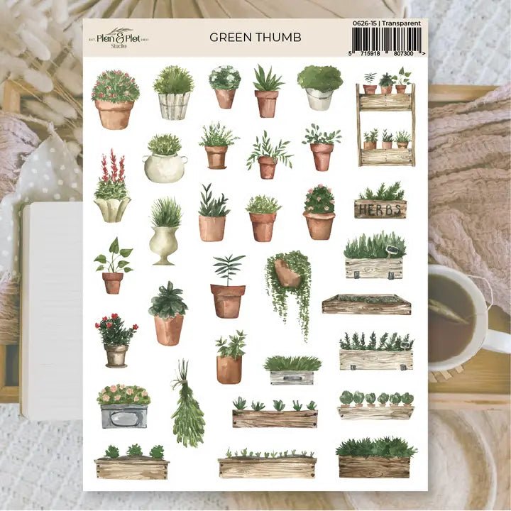 Stickers Plan & Plot Studio Vinyl - Green thumb - 1 - Plan & Plot Studio - Tidformera
