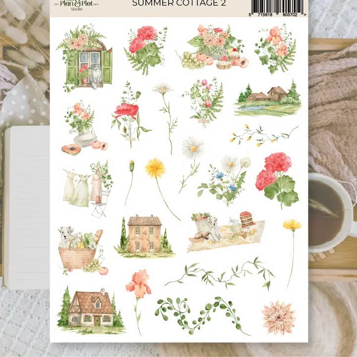 Stickers Plan & Plot Studio Vinyl - Summer Cottage 2 - 1 - Plan & Plot Studio - Tidformera