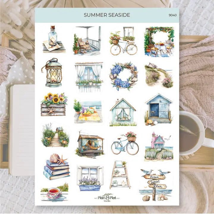 Stickers Plan & Plot Studio Vinyl - Summer seaside - 1 - Plan & Plot Studio - Tidformera