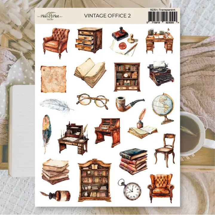 Stickers Plan & Plot Studio Vinyl - Vintage Office 2 - 1 - Plan & Plot Studio - Tidformera