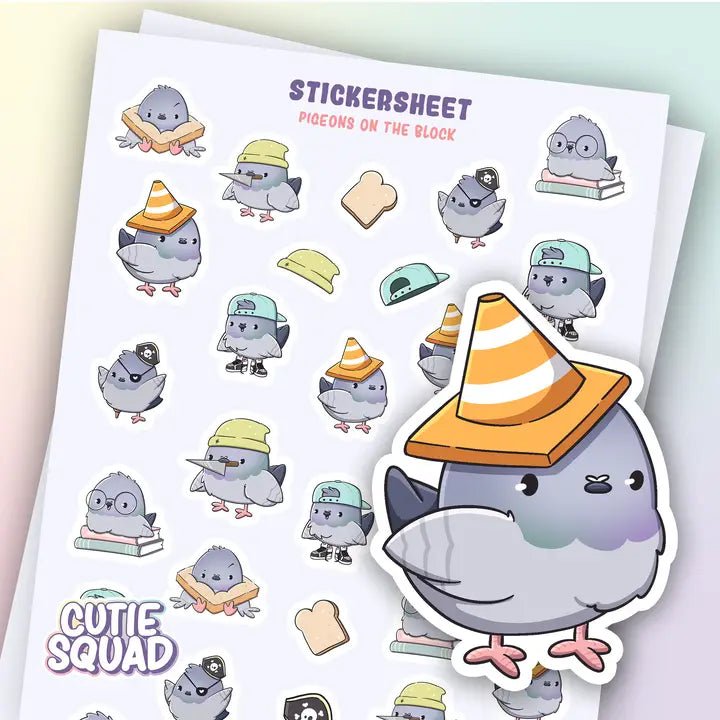 Stickersheet CutieSquad - Pigeons on the block - 1 - CutieSquad - Tidformera