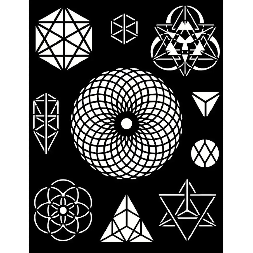 Thick Stencil 20 x 25 cm - Cosmos - Infinity Symbols - 1 - Stamperia - Tidformera