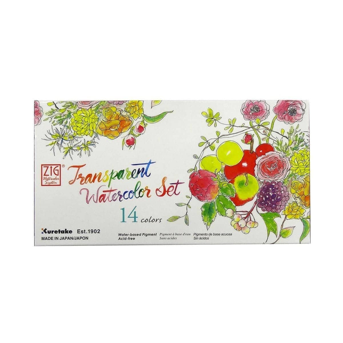 Transparent Watercolor Set 14 färger - 4 - ZIG Kuretake - Tidformera