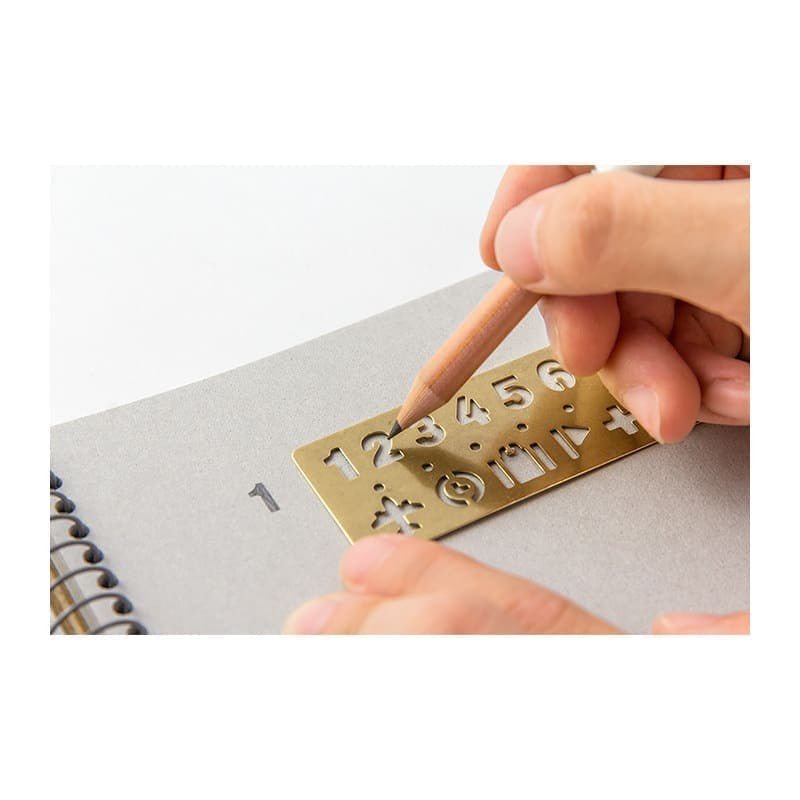 TRC Brass Mässing - Template Bookmark Number - 2 - Traveler's Company - Tidformera