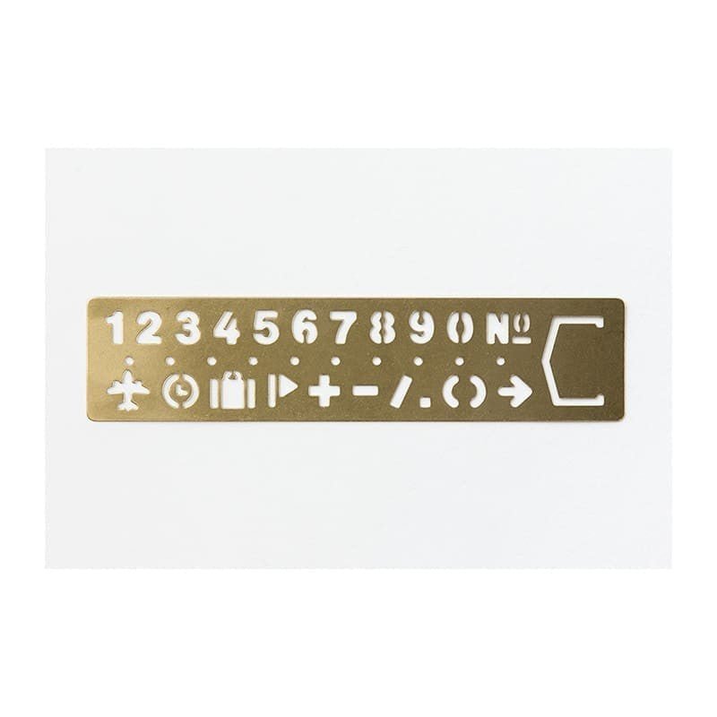 TRC Brass Mässing - Template Bookmark Number - 1 - Traveler's Company - Tidformera