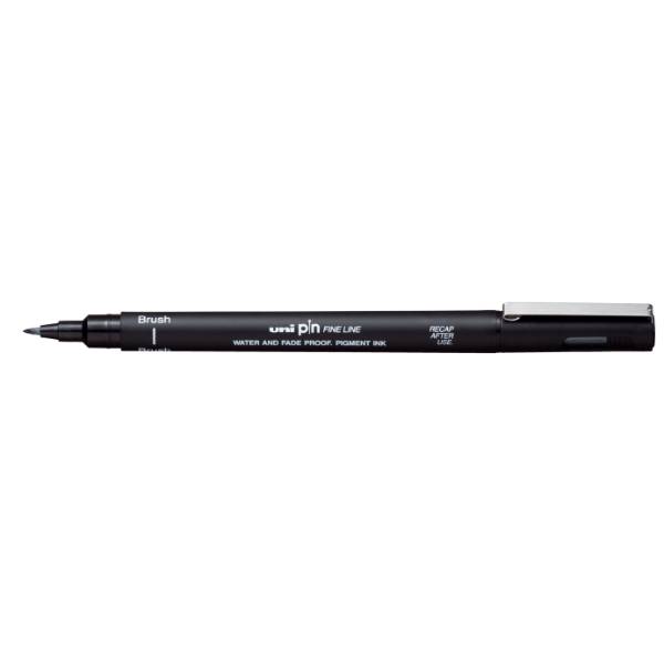 Uni Pin Brush Pen Black - 1 - Uni Mitsubishi Pencil - Tidformera