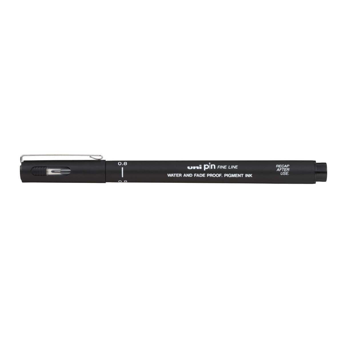 Uni Pin Fineliner Black 0,8 - 1 - Uni Mitsubishi Pencil - Tidformera