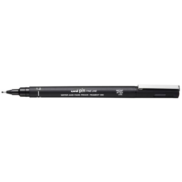 Uni Pin Fineliner Black 1,2 - 1 - Uni Mitsubishi Pencil - Tidformera