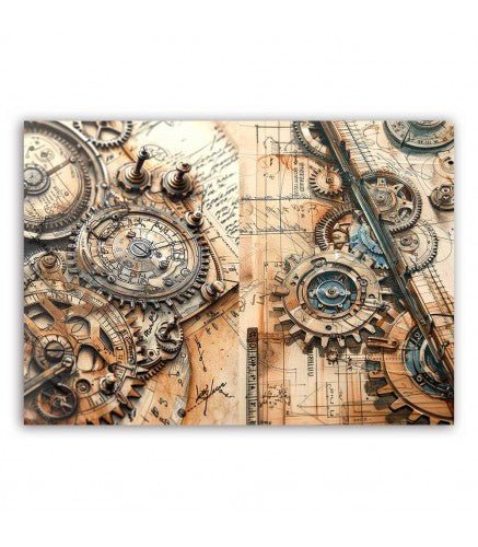 Vellum Paper A4 10-pack - Steampunk - 10 - Paper Designs - Tidformera