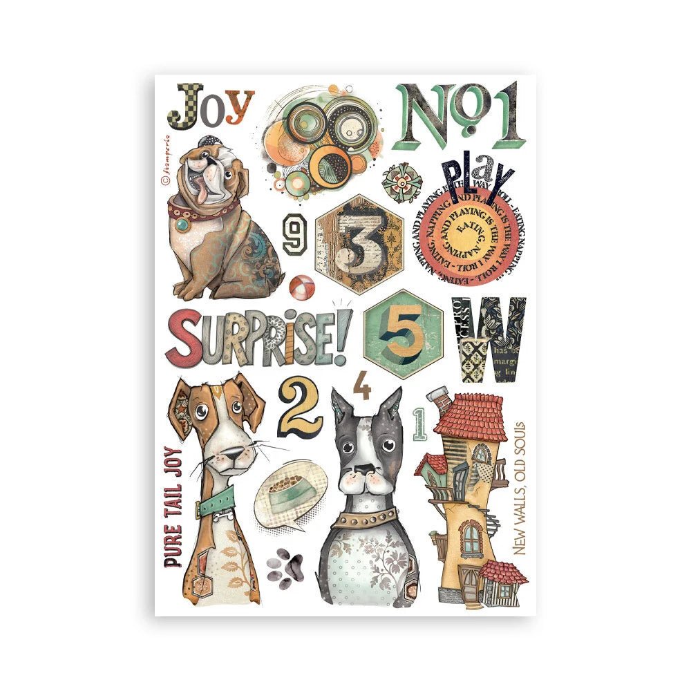 Washi pad - Furry Friends - 2 - Stamperia - Tidformera