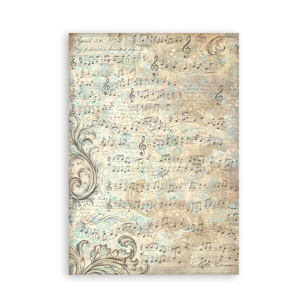 Washi pad - Symphony - 9 - Stamperia - Tidformera