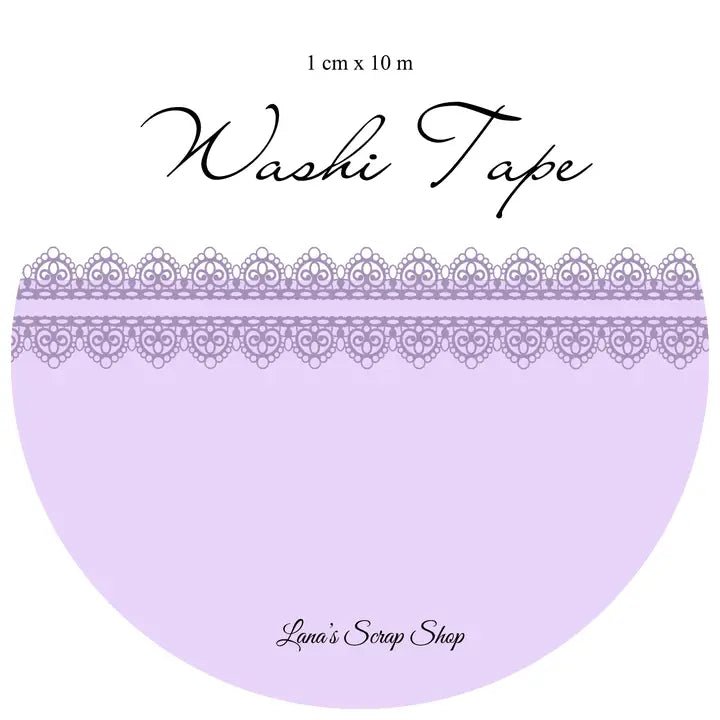 Washi tape 10 mm - Lace - Lilac Easter - 1 - Lana's Scrap Shop - Tidformera