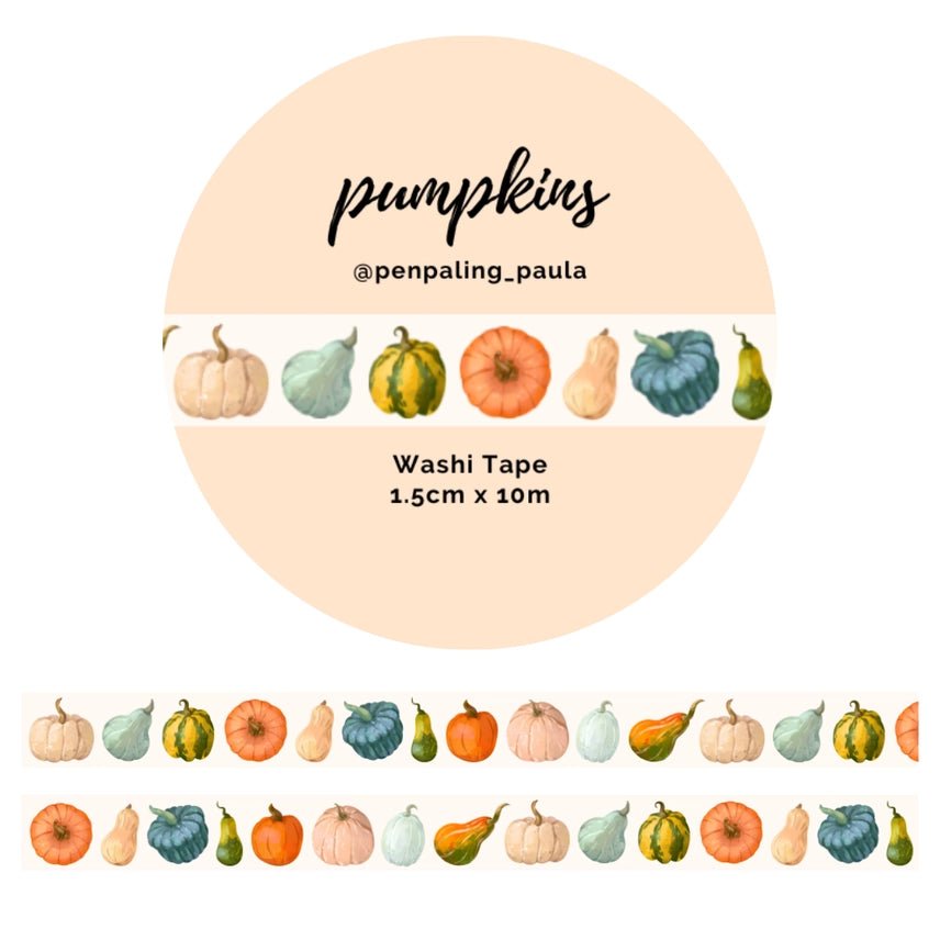 Washi tape 15 mm - Penpaling Paula - Pumpkins - 1 - Penpaling Paula - Tidformera