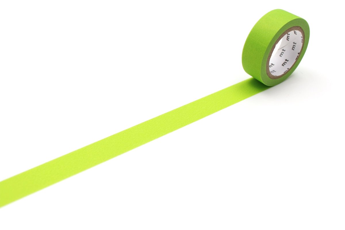Washi Tape Matte - Yellowgreen från MT masking tape - Gulgrön washi tape - Tidformera