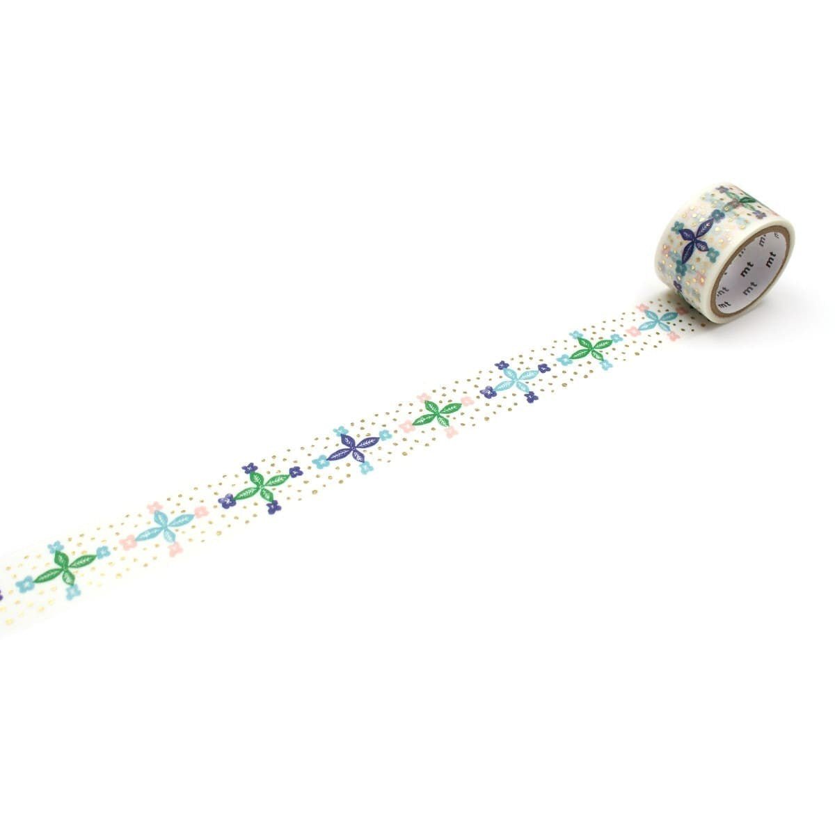 Washi Tape Minä Perhonen - Blooming day från MT masking tape. Utrullad dekorationstejp med grafiskt mönster - Tidformera