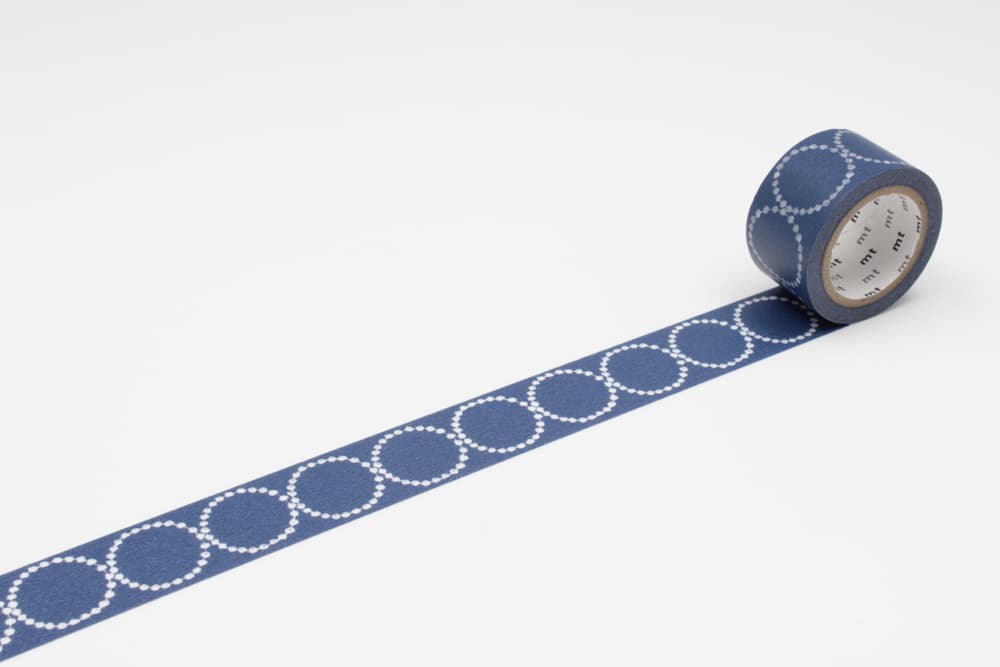 Washi Tape Minä Perhonen - Tambourine petit navy - 1 - MT masking tape - Tidformera