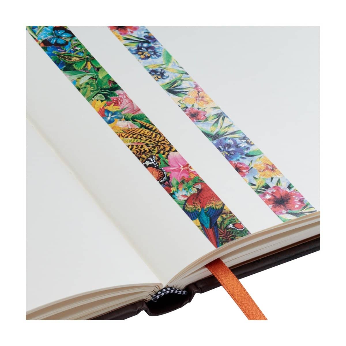 Washi Tape Paperblanks 2 - pack - Ola & Tropical Garden från Paperblanks. Två stycken washi tapes med motiv av tropiska växter i en anteckningsbok. - Tidformera