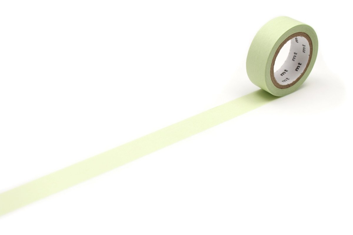 Washi Tape Pastel - Leaf från MT masking tape - Pastellgrön washi tape - Tidformera
