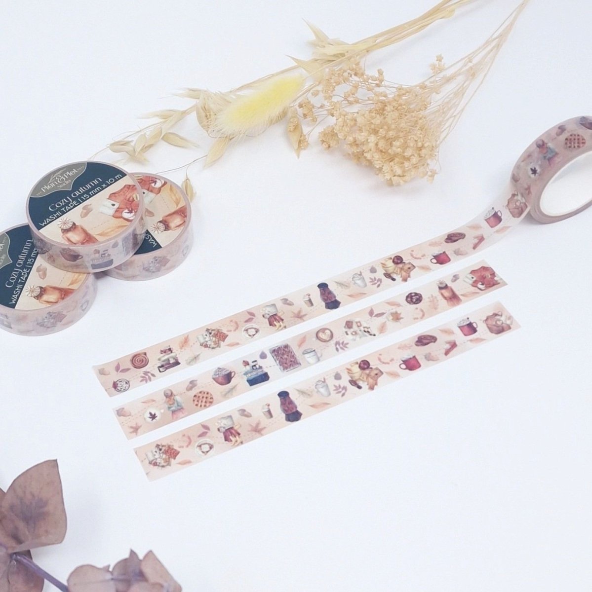 Washi tape Plan & Plot - 15 mm - Cozy Autumn - 2 - Plan & Plot Studio - Tidformera