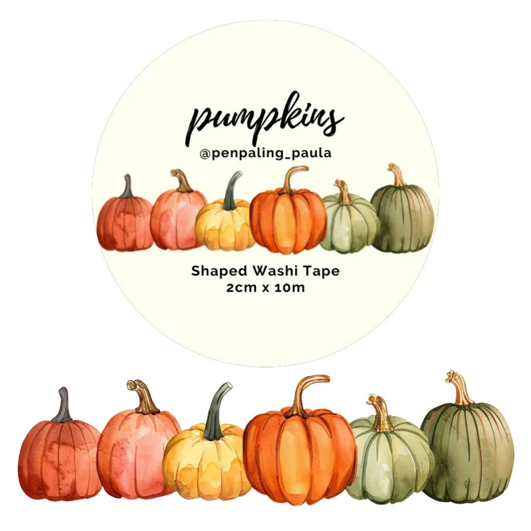 Washi tape - Shaped 20 mm - Pumpkins - 1 - Penpaling Paula - Tidformera