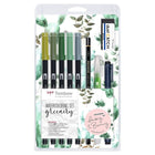 Watercoloring set - Greenery - 1 - Tombow - Tidformera