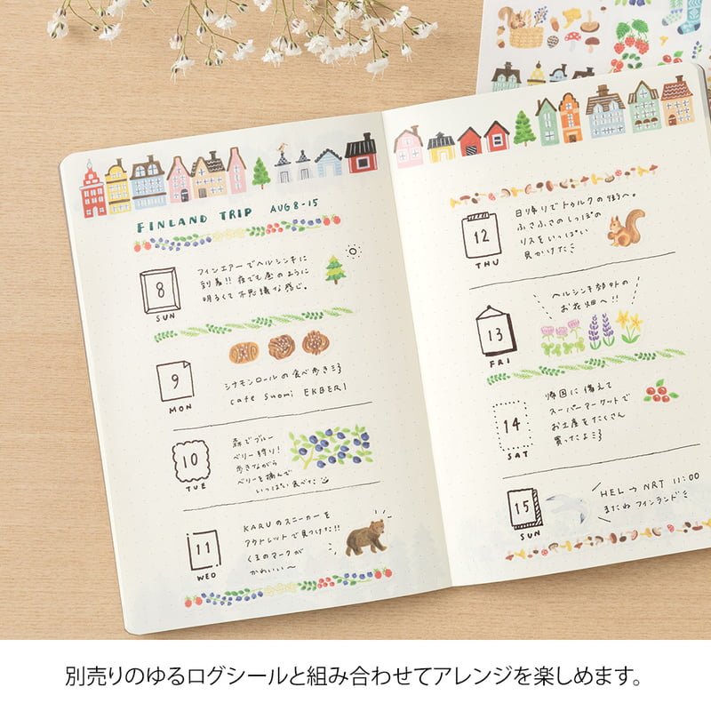 Yuru Log Notebook B6 Dotted - Scandinavia - 5 - Midori - Tidformera
