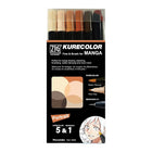 ZIG Kurecolor Manga - Fine & Brush 6-pack - Portrait - 1 - ZIG Kuretake - Tidformera