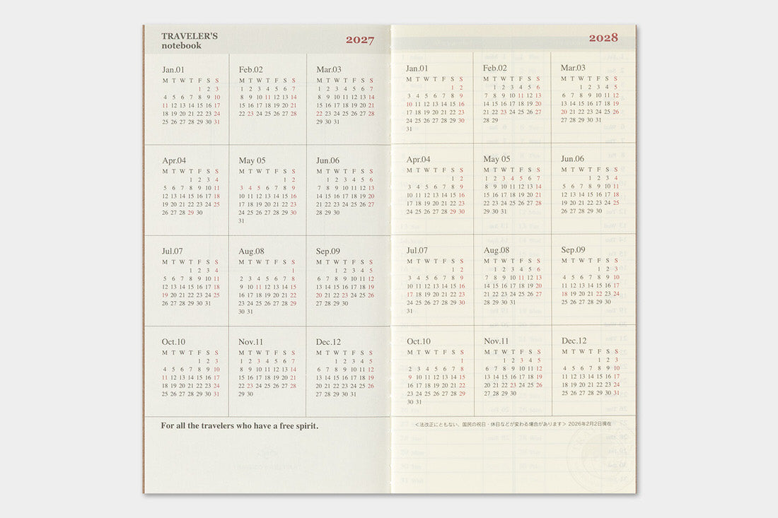 TRC 2027 Weekly + Memo Diary Regular size